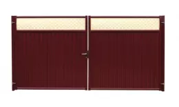 Ворота Estet Plus 2,4х3,6 RAL 3005/1014 Красное вино GL купить в санкт-петербурге