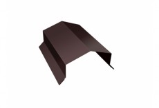 Парапетная крышка угольная 100мм 0,45 PE с пленкой RAL 8017 шоколад GL 