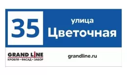 Табличка адресная 60*30 см прямоугольная с лого, Ral 5005 GL купить в санкт-петербурге