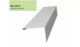 Нащельник (для калиток и ворот) 25х35 жалюзи Milan, Tokyo 0,45 PE с пленкой RAL 6019  (L1,68) GL купить в санкт-петербурге