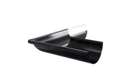 Угол желоба наружный МЕТАЛЛ ПРОФИЛЬ PURMAN BLACK EDITION D125 Ral 9005 купить в санкт-петербурге