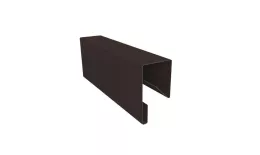 Планка П-образная заборная 17 0,45 PE-Double с пленкой RR 32 темно-коричневый (3м) купить в санкт-петербурге