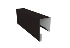 Планка П-образная заборная 17 0,45 PE с пленкой RAL 9005 черный (2м) купить в санкт-петербурге