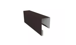 Планка П-образная заборная 17 0,5 Satin Matt TX RR 32 темно-коричневый (2м) купить в санкт-петербурге
