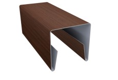 Планка П-образная заборная 20 0,45 Print Elite Choco Wood TwinColor (2,5м) купить в санкт-петербурге