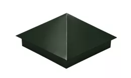 Колпак на столб 390х390мм 0,5 GreenCoat Pural BT с пленкой RR 11 темно-зеленый (RAL 6020 хромовая зелень) купить в санкт-петербурге