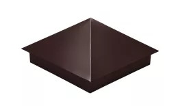 Колпак на столб 390х390мм 0,5 GreenCoat Pural BT с пленкой RR 887 шоколадно-коричневый (RAL 8017 шоколад) купить в санкт-петербурге