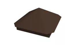 Колпак на столб Пирамида 385х385мм 0,5 Satin с пленкой RAL 8017