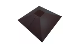 Колпак на столб под фонарь 390х390мм 0,5 GreenCoat Pural BT, matt с пленкой RR 23 темно-серый (RAL 7024 мокрый асфальт) купить в санкт-петербурге