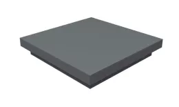 Колпак на столб плоский 430х430мм 0,45 PE с пленкой RAL 7005