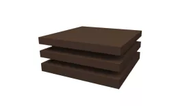 Колпак на столб плоский елка 330х330мм 0,5 Satin с пленкой RAL 8017