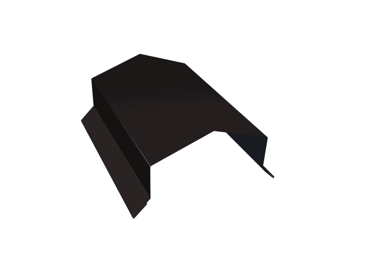Парапетная крышка угольная 100мм 0,45 Drap RAL 9005 черный (2,5м) купить в санкт-петербурге
