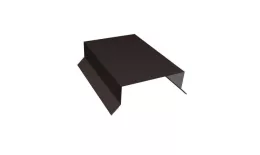Парапетная крышка прямая 125мм 0,5 Satin с пленкой RR 32 темно-коричневый (2м) купить в санкт-петербурге