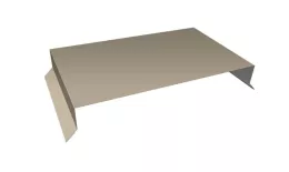 Парапетная крышка прямая 390мм 0,5 Satin с пленкой RAL 1015 светлая слоновая кость (2м) купить в санкт-петербурге