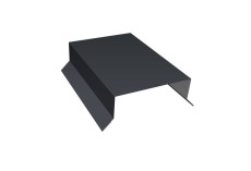 Парапетная крышка прямая 125мм 0,45 Drap-double TX RAL 7024 мокрый асфальт (3м) – Купить оптом и в розницу