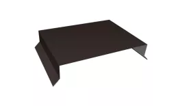 Парапетная крышка прямая 125мм 0,45 Drap-double TX RR 32 темно-коричневый