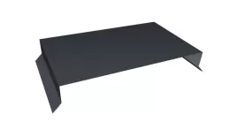 Парапетная крышка прямая 250мм 0,5 Satin с пленкой RAL 7024 мокрый асфальт (2м) купить в санкт-петербурге