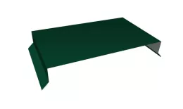 Парапетная крышка прямая 390мм 0,5 Satin с пленкой RAL 6005 зеленый мох (2,5м) купить в санкт-петербурге
