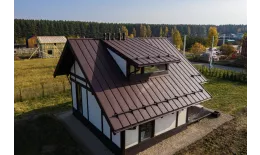 Кликфальц Grand Line 0,45 Drap ST с пленкой на замках RAL 8017 шоколад купить в санкт-петербурге