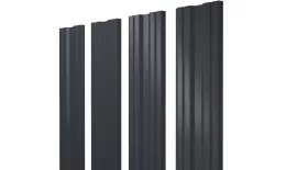 Штакетник Twin с прямым резом 0,45 Drap TwinColor RAL 7024 мокрый асфальт купить в санкт-петербурге