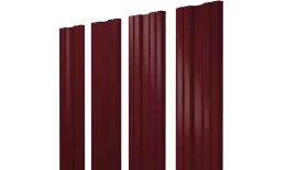 Штакетник Twin с прямым резом 0,45 Drap TX RAL 3005 красное вино купить в санкт-петербурге