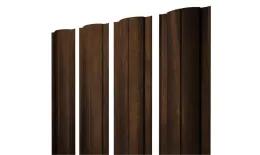 Штакетник Круглый с прямым резом 0,45 Print Elite Chestnut Wood TwinColor