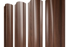 Штакетник Круглый с прямым резом 0,45 Print Elite Choco Wood TwinColor