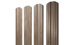 Штакетник Круглый с прямым резом 0,45 Print Elite White Wood TwinColor купить в санкт-петербурге