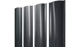 Штакетник Круглый с прямым резом 0,5 GreenCoat Pural BT, matt RR2H3 (RAL 7016 антрацитово-серый) купить в санкт-петербурге