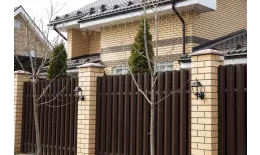 Штакетник Круглый фигурный 0,4 PE-Double RAL 8017 шоколад купить в санкт-петербурге