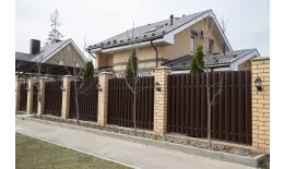 Штакетник Круглый фигурный 0,4 PE-Double RAL 8017 шоколад купить в санкт-петербурге
