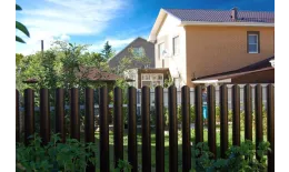 Штакетник Круглый фигурный 0,4 PE-Double RAL 8017 шоколад купить в санкт-петербурге