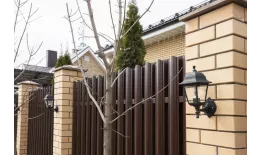 Штакетник Круглый фигурный 0,4 PE-Double RAL 8017 шоколад купить в санкт-петербурге