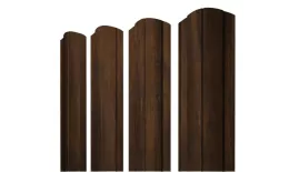 Штакетник Круглый фигурный 0,45 Print Elite Chestnut Wood TwinColor купить в санкт-петербурге