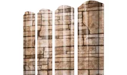 Штакетник Круглый фигурный 0,45 Print Elite Sand Stone TwinColor купить в санкт-петербурге