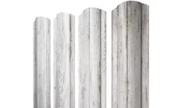Штакетник Круглый фигурный 0,45 Print Elite Snow Wood TwinColor купить в санкт-петербурге