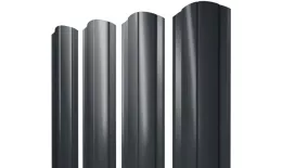Штакетник Круглый фигурный 0,5 GreenCoat Pural BT, matt RR2H3 (RAL 7016 антрацитово-серый) купить в санкт-петербурге