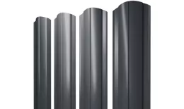 Штакетник Круглый фигурный 0,5 Satin Matt TX RAL 7024 мокрый асфальт купить в санкт-петербурге