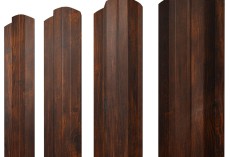 Штакетник М-образный B фигурный 0,45 Print Elite Chestnut Wood TwinColor купить в санкт-петербурге