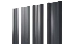 Штакетник М-образный А с прямым резом 0,45 Drap TwinColor RAL 7024 мокрый асфальт купить в санкт-петербурге