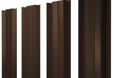 Штакетник М-образный В с прямым резом 0,45 Drap TwinColor RAL 8017 шоколад купить в санкт-петербурге