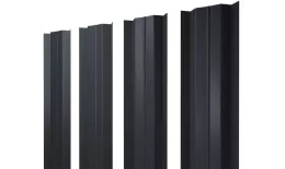 Штакетник М-образный В с прямым резом 0,5 Satin RAL 7024 мокрый асфальт купить в санкт-петербурге