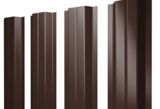 Штакетник П-образный A с прямым резом 0,45 Drap TwinColor RAL 8017 шоколад купить в санкт-петербурге