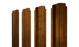 Штакетник П-образный B фигурный 0,45 Print Elite Golden Wood TwinColor купить в санкт-петербурге