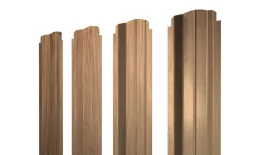 Штакетник П-образный B фигурный 0,45 Print Elite Honey Wood TwinColor купить в санкт-петербурге