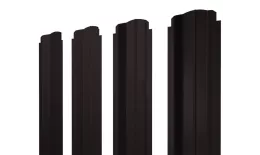 Штакетник П-образный B фигурный 0,5 PurPro RAL 9005 черный купить в санкт-петербурге