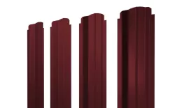 Штакетник П-образный B фигурный 0,5 Satin Matt TX RAL 3005 красное вино купить в санкт-петербурге