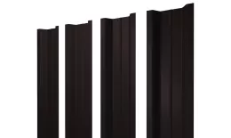 Штакетник П-образный В с прямым резом 0,5 Satin RAL 9005 черный купить в санкт-петербурге