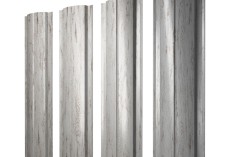 Штакетник Полукруглый Slim с прямым резом 0,45 Print Elite Snow Wood TwinColor купить в санкт-петербурге