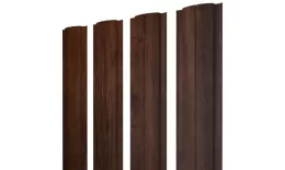 Штакетник Полукруглый Slim с прямым резом 0,45 Print-Double Premium Cherry